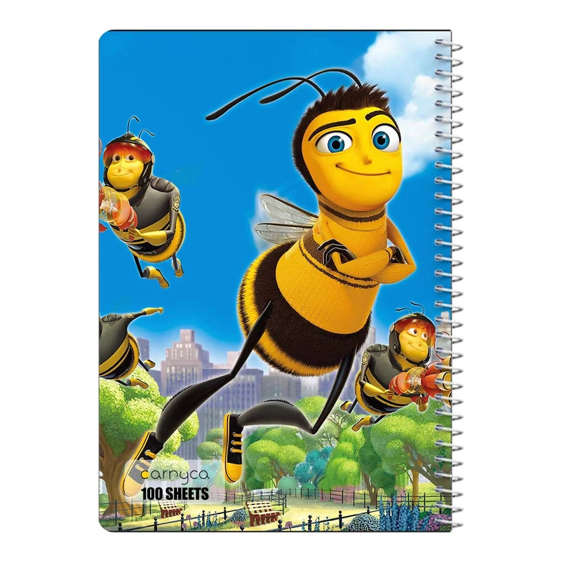 دفتر مشق 100 برگ سیمی کارنیکا طرح فیلم زنبور Bee کد 69044