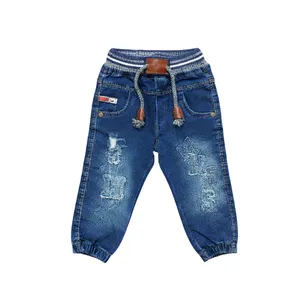 شلوار جین دم پا کش بچگانه مدل SH_JIN_1234