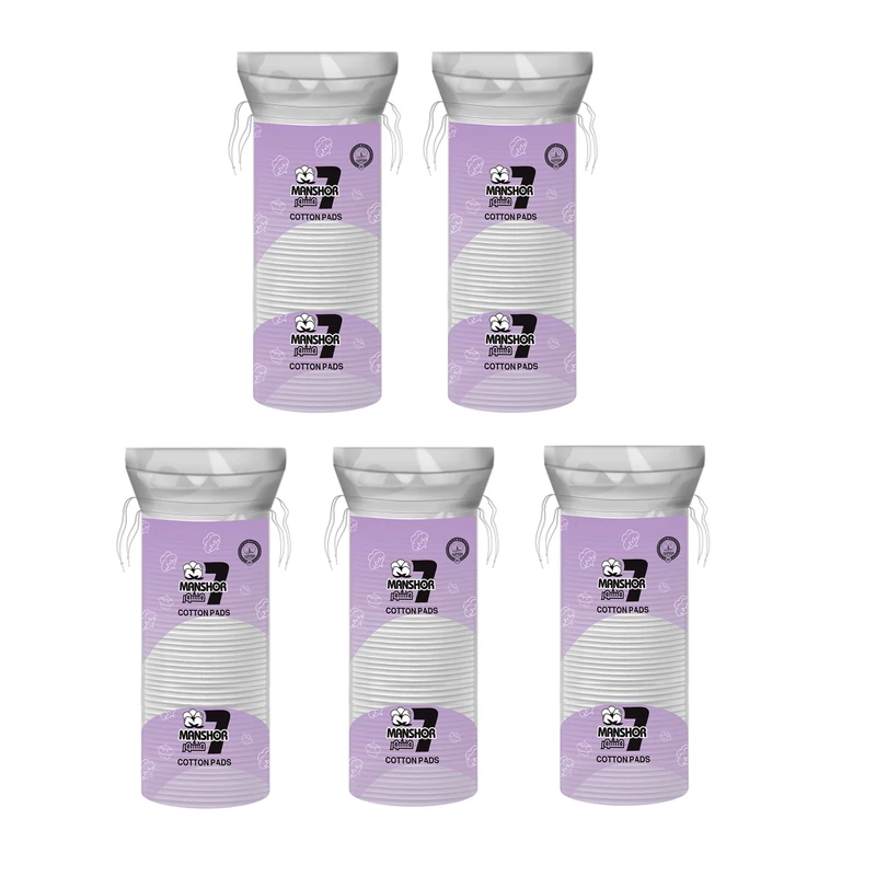 پد پاک‌کننده آرایش صورت هفت منشور مدل Double پنج بسته 72 عددی 