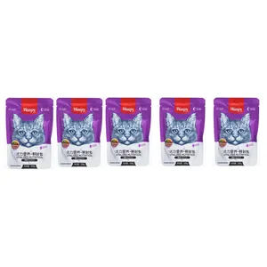 پوچ گربه ونپی مدل مرغ و سبزیجات 400 گرم بسته 5 عددی