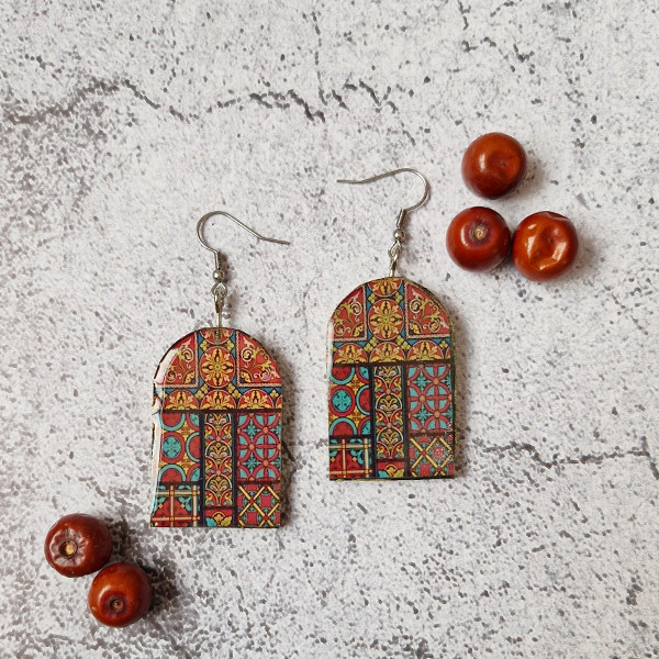 گوشواره دخترانه مدل رزینی سنتی گوشواره دخترانه مدل رزینی سنتی