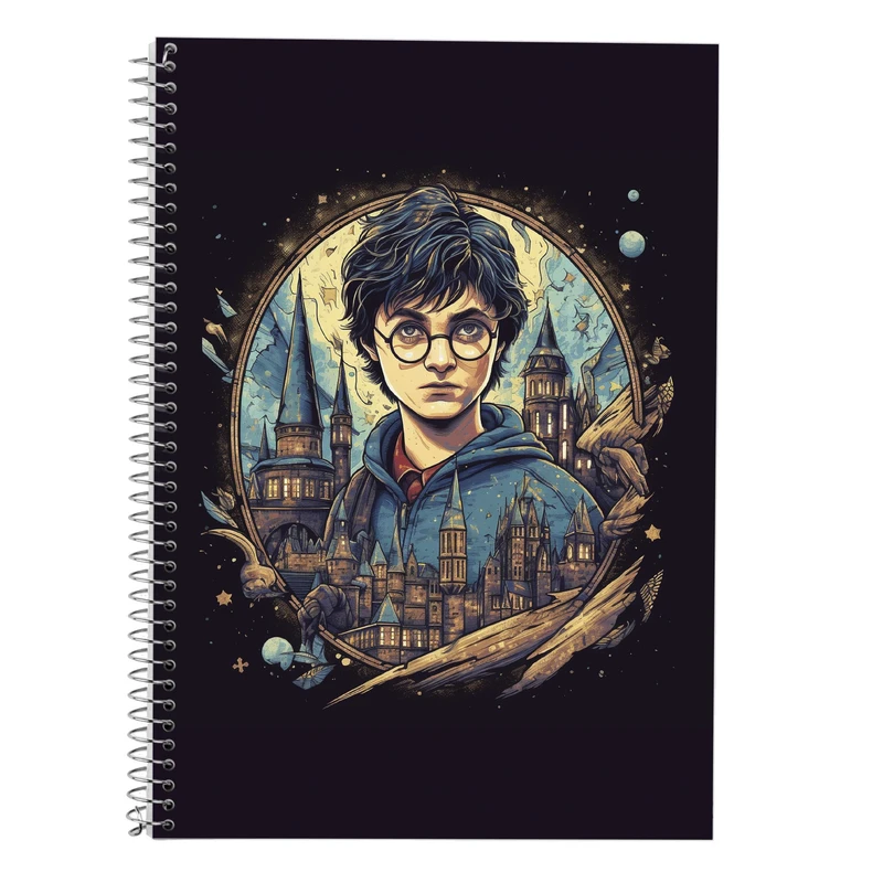 دفتر زبان 50 برگ مدوپد مدل دوخط طرح هری پاتر harrypotter کد DF10203
