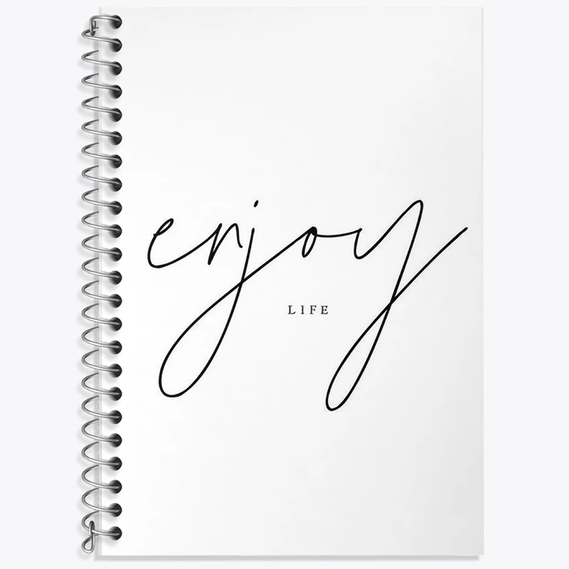 دفتر زبان 50 برگ خندالو مدل دو خط طرح Enjoy Life کد F672