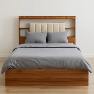 تخت خواب ملامینه دو نفره مدل باکس‌دار سایز 160×200 سانتی‌متر