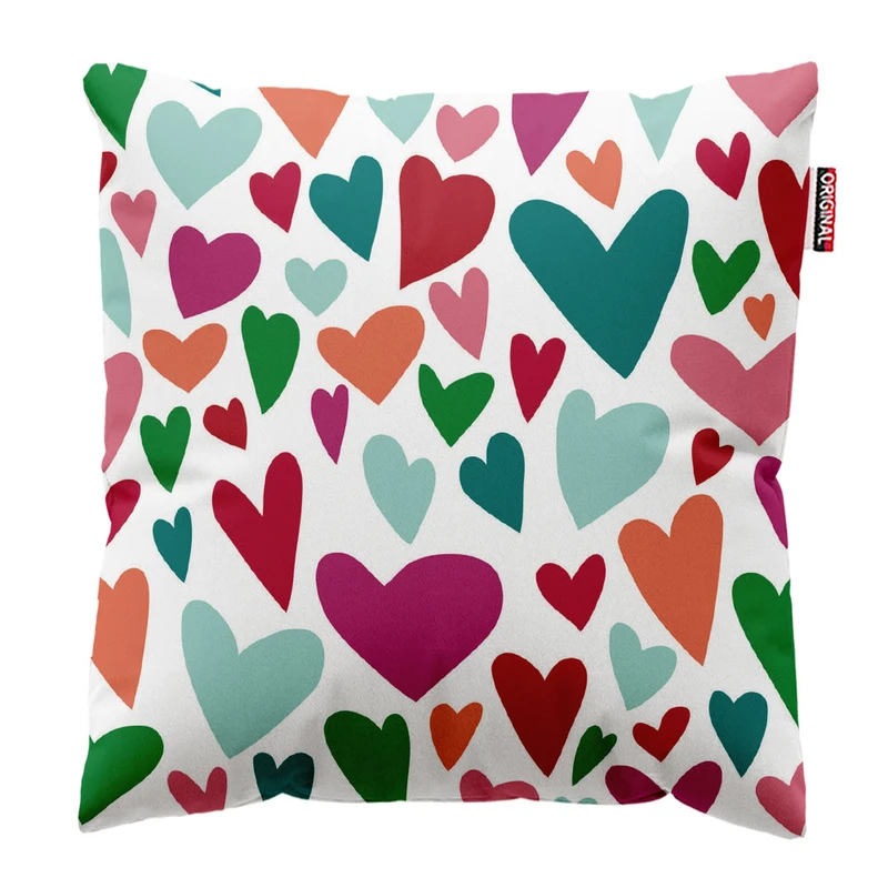 کوسن پاد آفرین طرح قلب کد 1743 سایز 30*30 سانتی متر