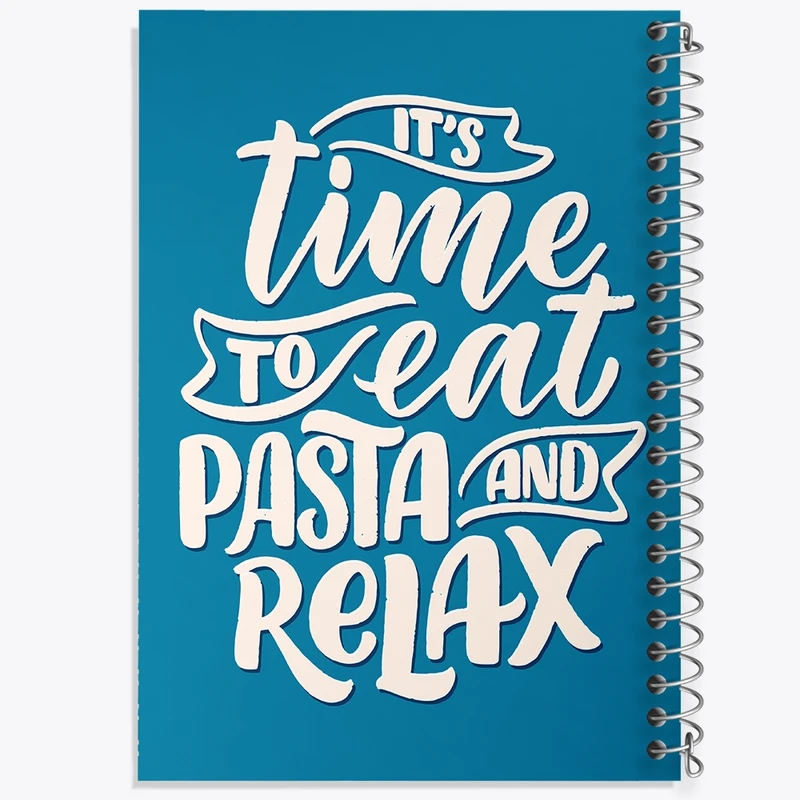 دفتر مشق 100 برگ خندالو طرح It's Time To Eat Pasta And Relax کد F1458