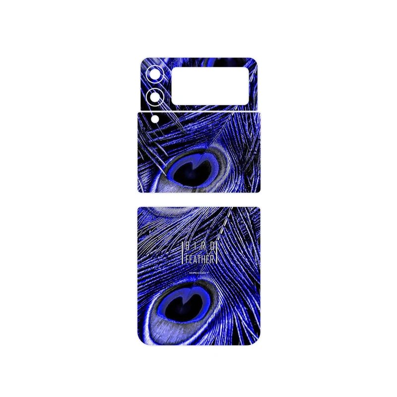 برچسب پوششی ماهوت مدل Purple Feather مناسب برای گوشی موبایل سامسونگ Galaxy Z Flip3 5G