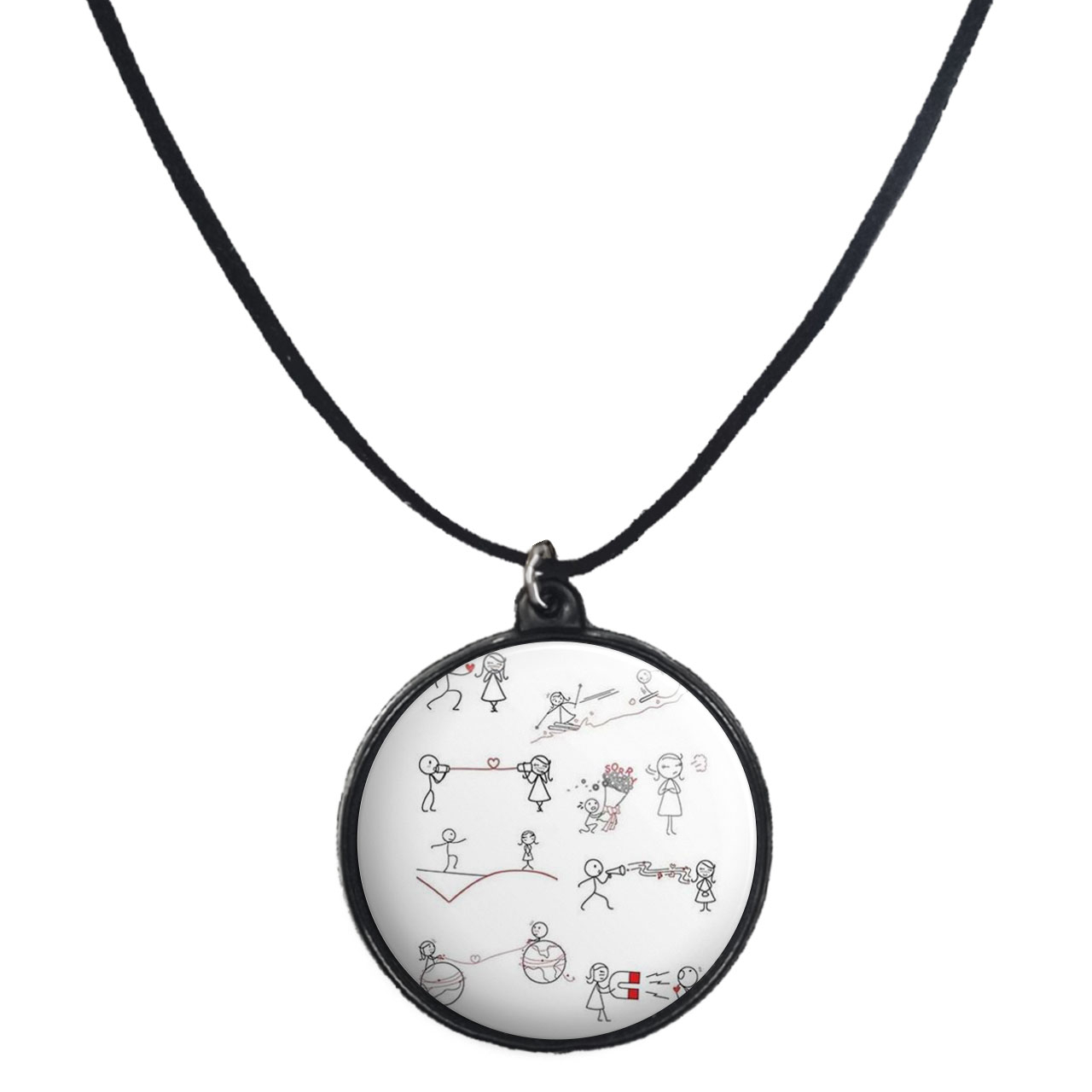 گردنبند پرمانه طرح عاشقانه کد pmb.5287 مدل دو طرفه