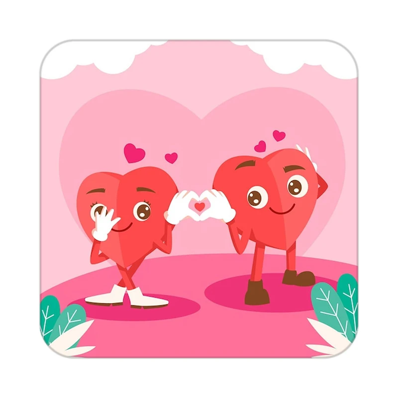 زیر لیوانی کاکتی طرح عاشقانه مدل mp37760