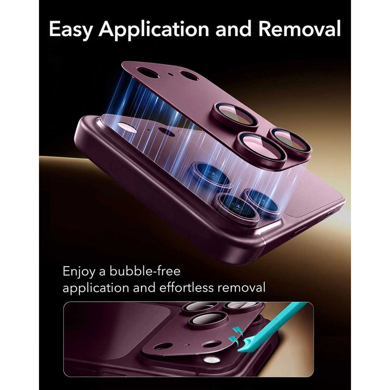 محافظ لنز دوربین فلزی مسیر مدل Total Shield مناسب برای گوشی موبایل اپل iPhone 18 Pro Max