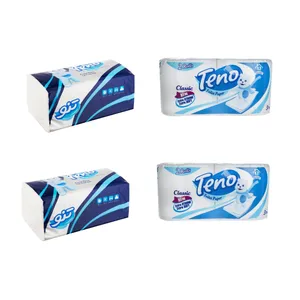 دستمال کاغذی و دستمال توالت تنو مدل اقتصادی مجموعه 4 عددی