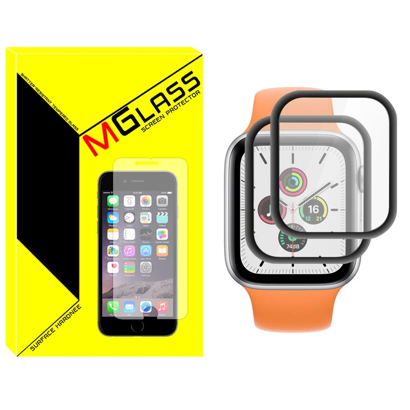 محافظ صفحه نمایش نانو ام‌گلس مدل GLS_Pmma مناسب برای اپل واچ سایز 40 میلی متری سری SE 3 بسته دو عددی