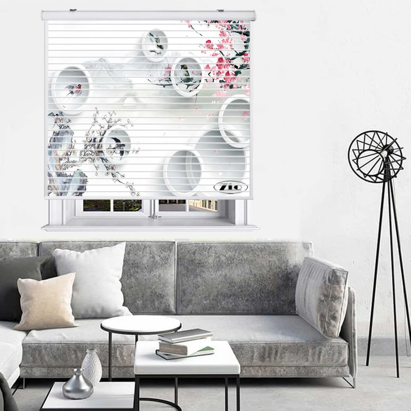 پرده زبرا زیو مدل سیلوئت 3D1431 سایز 150x150 سانتی متر