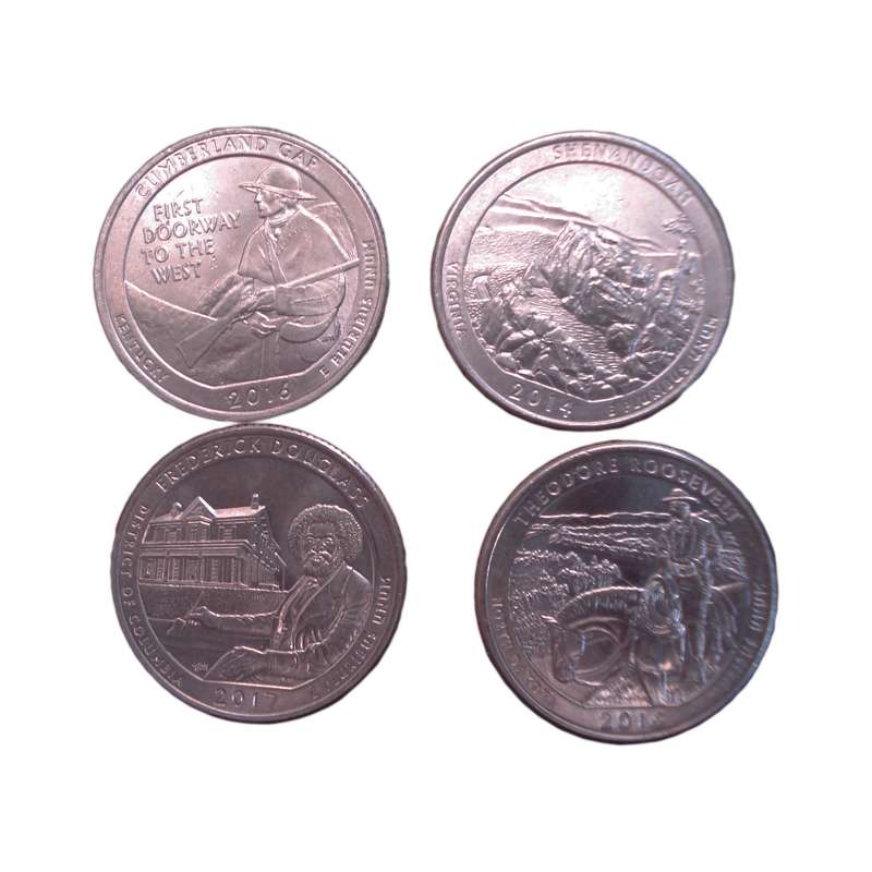 سکه تزئینی مدل U50 مجموعه 4 عددی