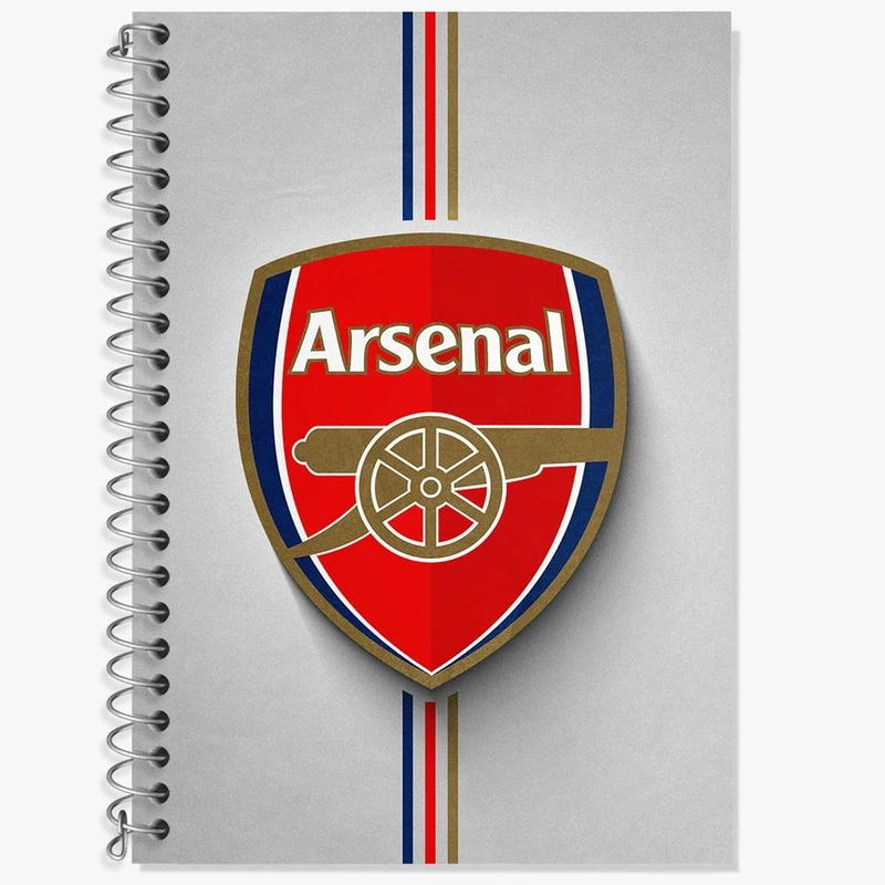 دفتر زبان 50 برگ خندالو مدل سه خط طرح باشگاه آرسنال کد 27172