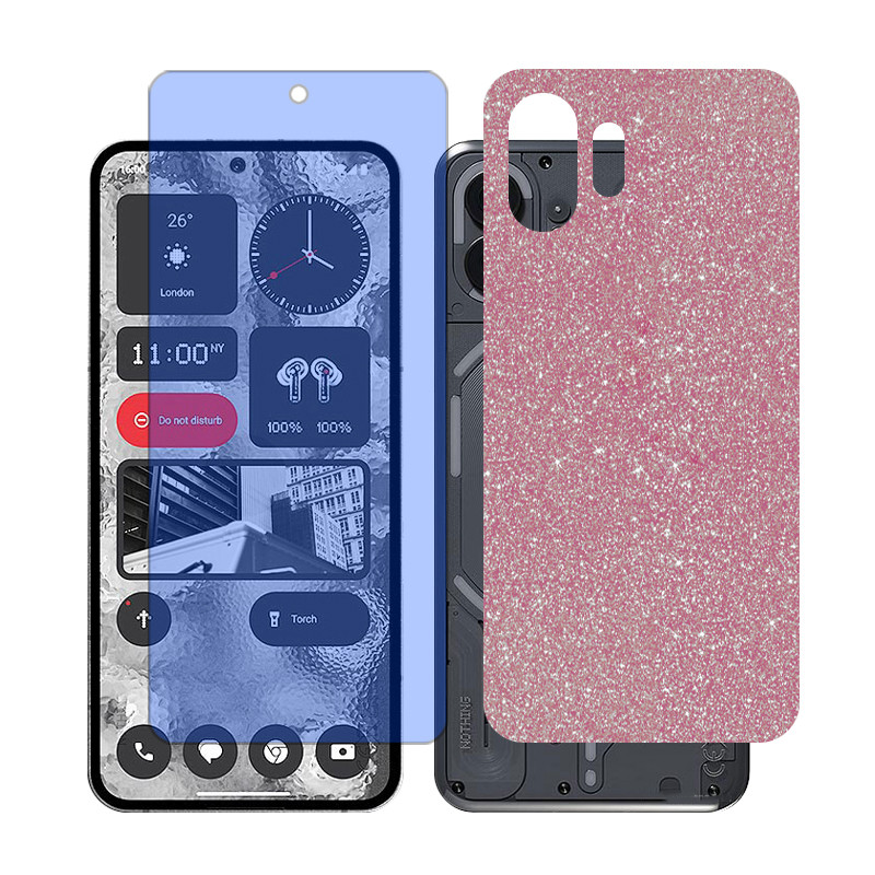 محافظ صفحه نمایش مات آنتی بلو گلس مدل Together مناسب برای گوشی ناتینگ 2 Phone به همراه برچسب پوششی پشت گوشی