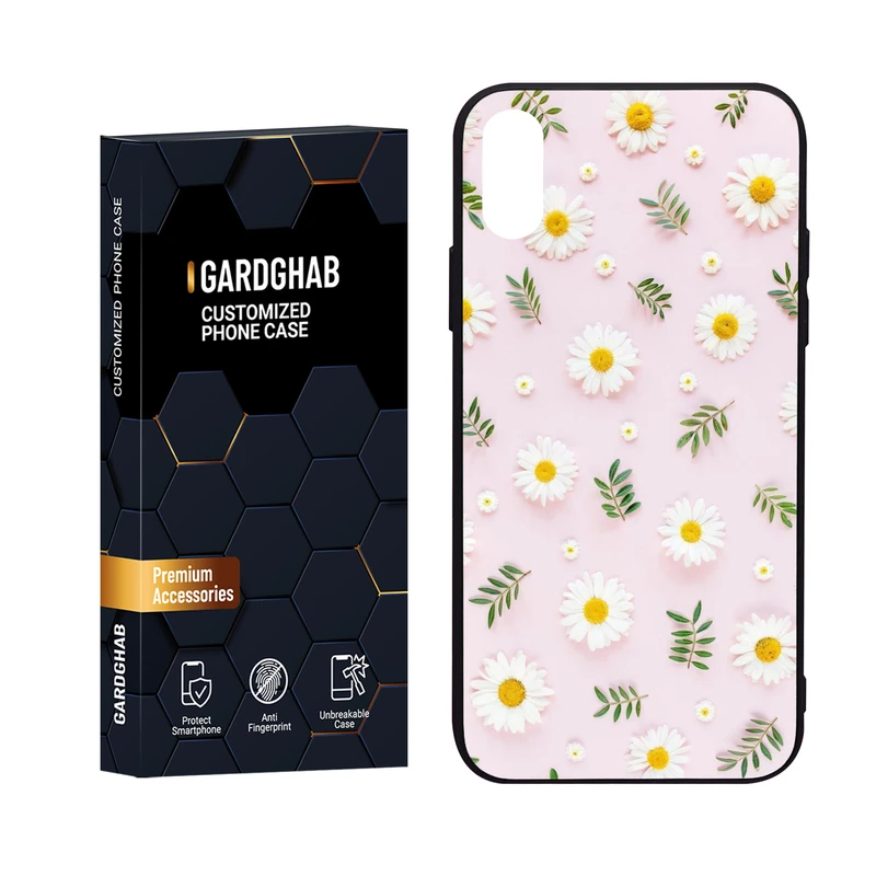 کاور گارد قاب مدل پشت گلس برگ مناسب برای گوشی موبایل اپل iPhone X/Xs 