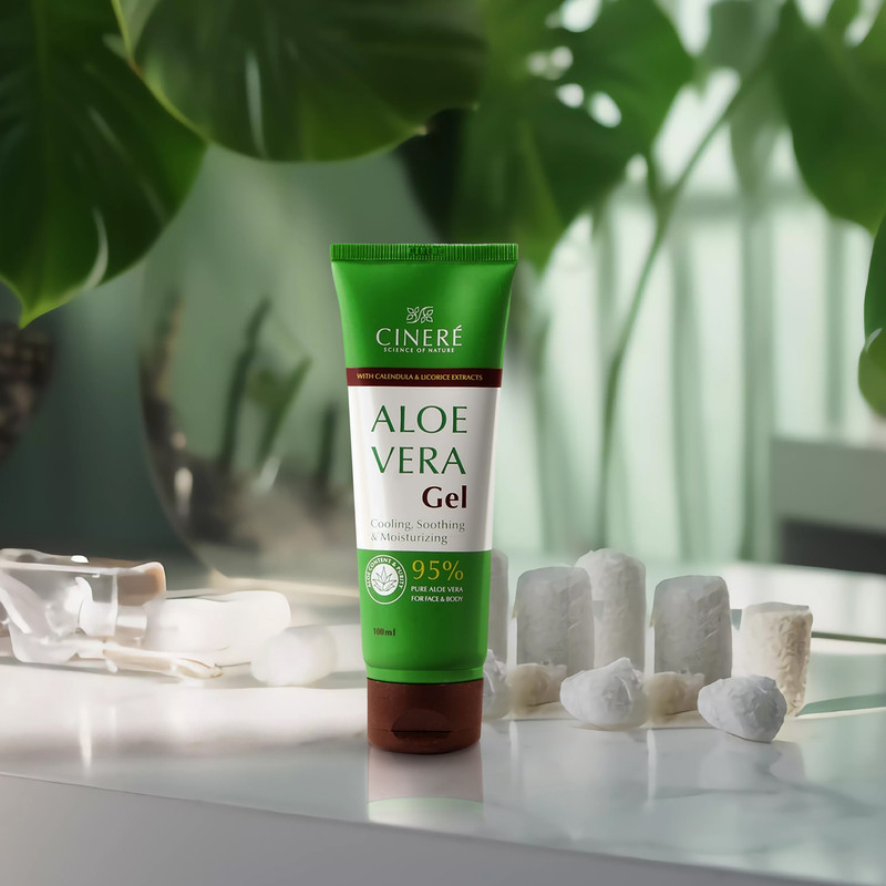 ژل مرطوب‌کننده سینره مدل آلوئه‌ورا حجم 100 میلی‌لیتر