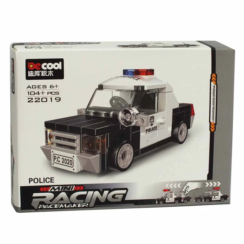 ساختنی دکول مدل ماشین پلیس عقب کش کد 22019