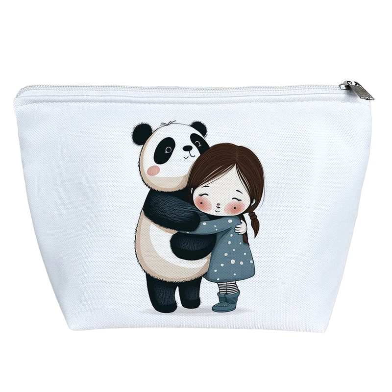 کیف لوازم آرایش دخترانه خندالو مدل دختر و پاندا کیوت کد H507