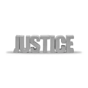 مجسمه طرح حروف بتنی مدل JUSTICE مجموعه 7 عددی