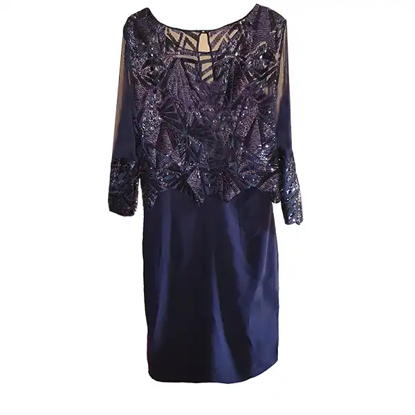 پیراهن زنانه مدل دو تکه تور و پولک