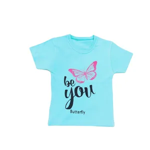 تی شرت آستین کوتاه دخترانه مدل پروانه B
