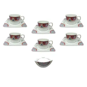 سرویس چایخوری 14 پارچه مدل ترمه کد - B01