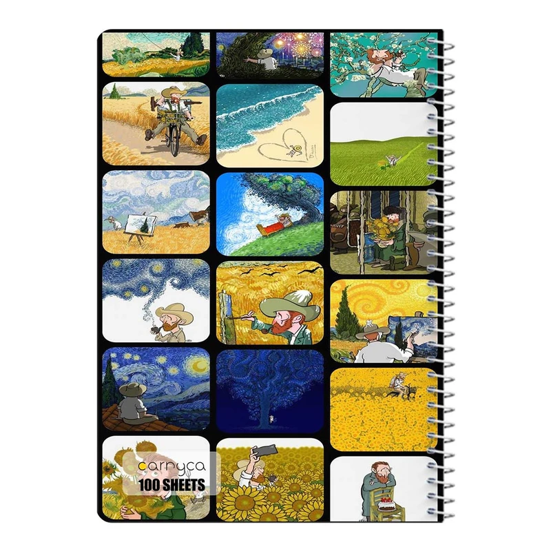 دفتر مشق 100 برگ سیمی کارنیکا طرح فانتزی ون گوگ Van Gogh Fantasy کد 64092