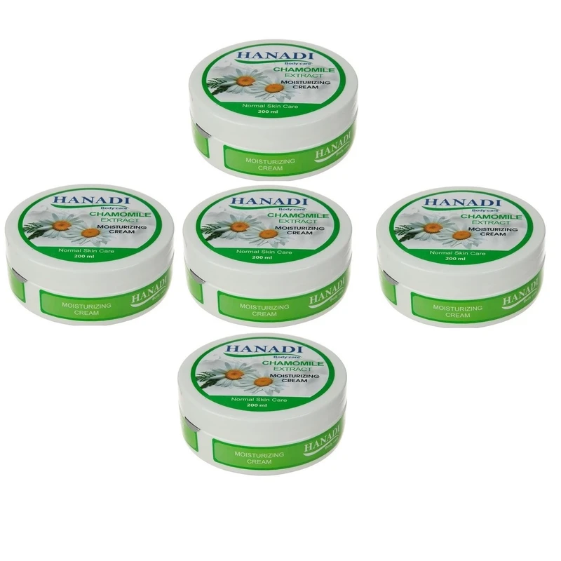 کرم مرطوب کننده دست هانادی مدل بابونه مناسب پوست های حساس حجم 200 میلی لیتر مجموعه 5 عددی کرم مرطوب کننده دست هانادی مدل بابونه مناسب پوست های حساس حجم 200 میلی لیتر مجموعه 5 عددی