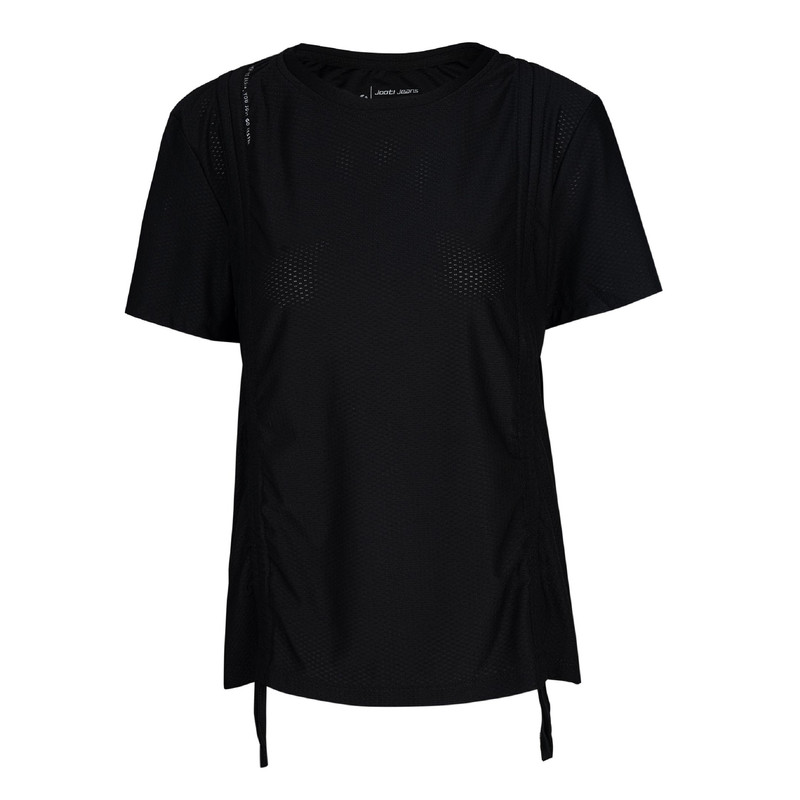 تی شرت آستین کوتاه ورزشی زنانه مدل یقه گرد کد 15511121 رنگ مشکی