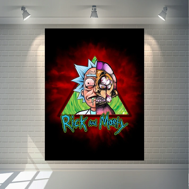 تابلو بوم طرح ریک و مورتی مدل دو چهره کد SDB3508