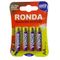 باتری قلمی روندا مدل Ultra Plus بسته 4 عددی