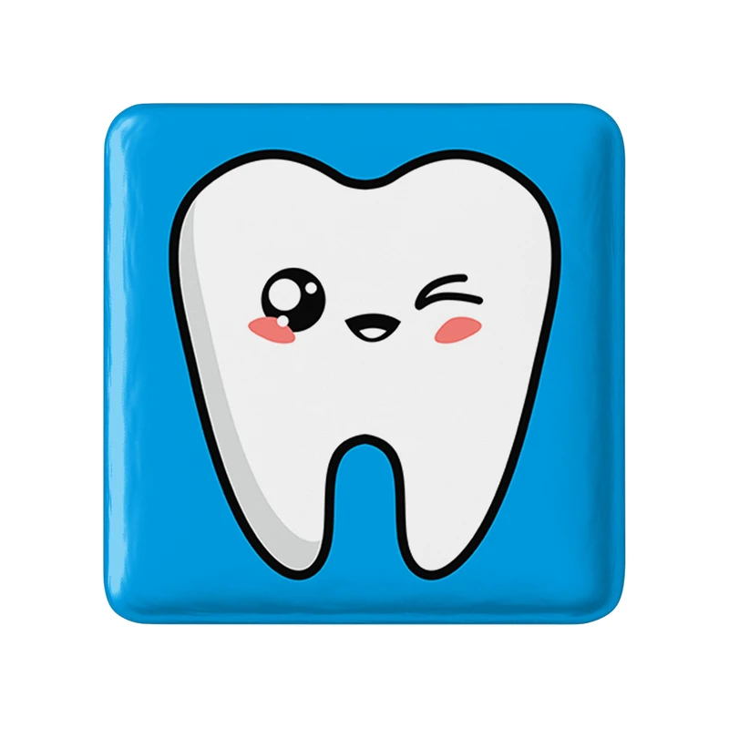 مگنت خندالو طرح دندان و دندان پزشکی کودکانه مدل مربعی کد 36696