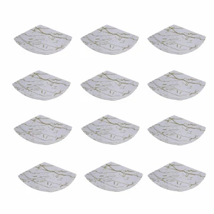 پیش دستی مدل ملامین طرح مرمر کد YP-ST-C417 مجموعه 12 عددی