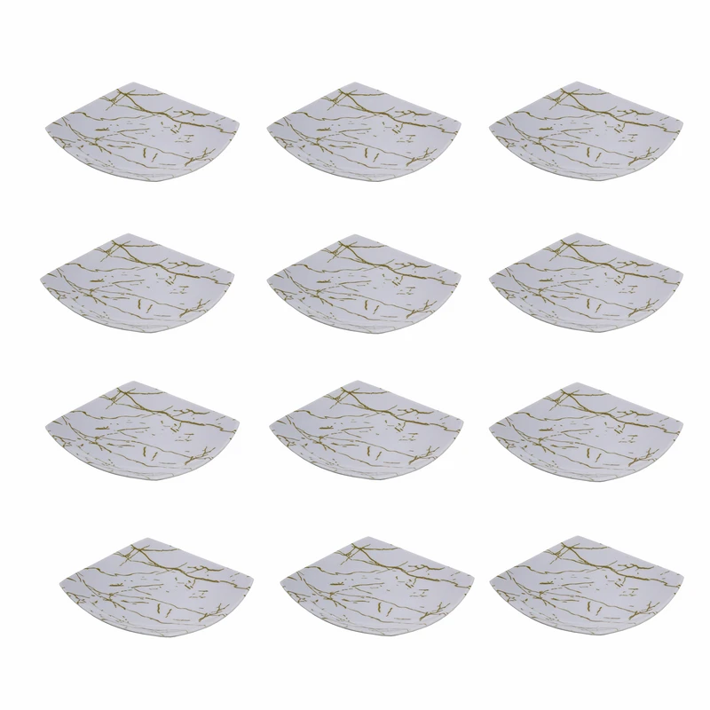 پیش دستی مدل ملامین طرح مرمر کد YP-ST-C417 مجموعه 12 عددی