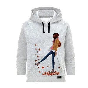 هودی زنانه مدل cute کد jj63 رنگ طوسی