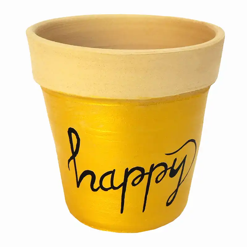 گلدان سفالی مدل happy کد 3