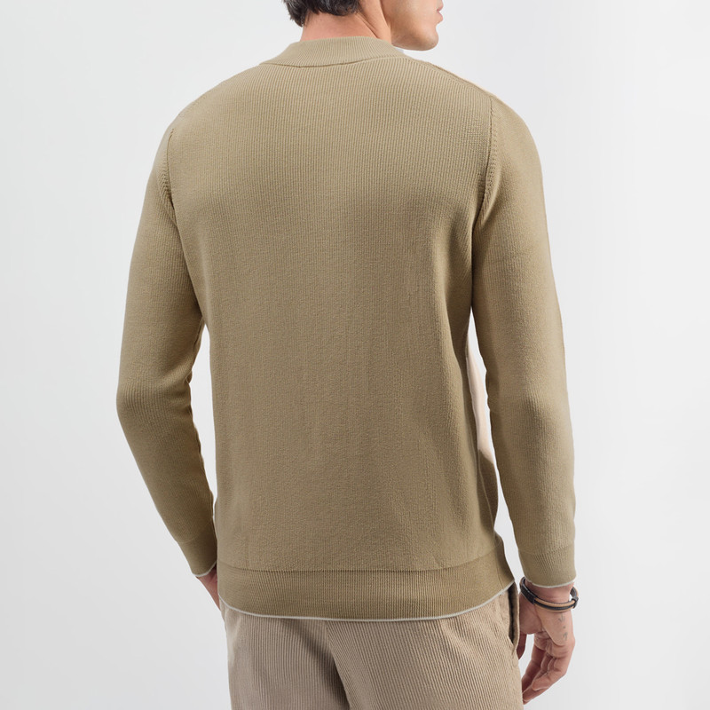 پلیور یقه ایستاده مردانه کروم مدل 2521002