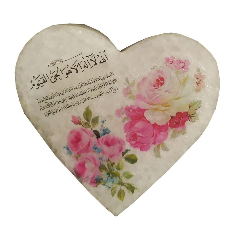 دکوری سنگ نمک طرح قلب کد 0005