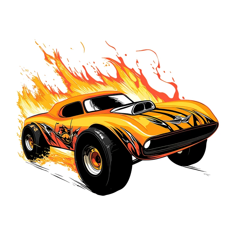 استیکر پارچه و لباس پاد آفرین مدل ماشین اسپرت کد S5528