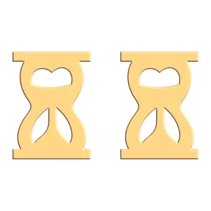 گوشواره طلا 18 عیار زنانه فرشته مدل ساعت شنی WEL-000176