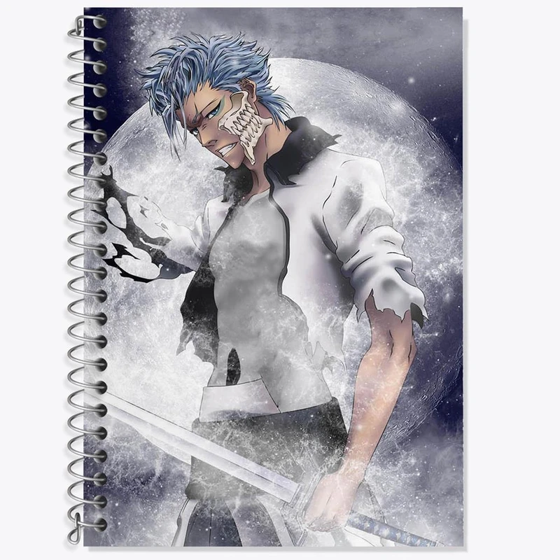 دفتر زبان 50 برگ خندالو مدل دو خط طرح گریمجو انیمه بلیچ Bleach کد 12036