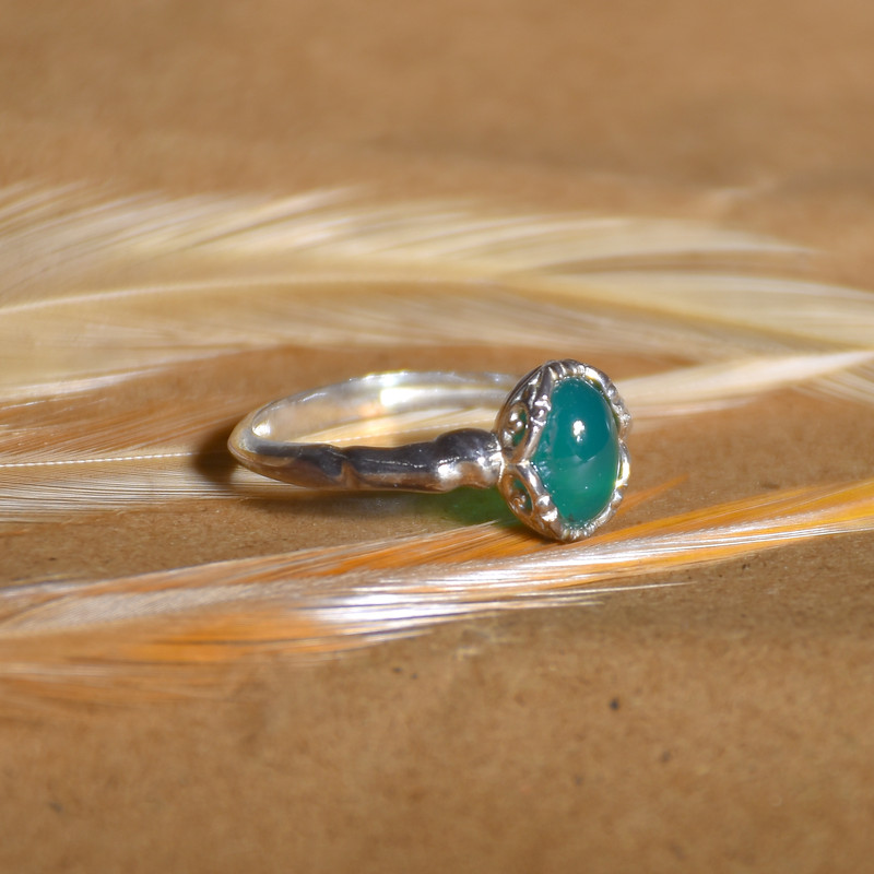 انگشتر نقره زنانه نقره جات لطفی مدل عقیق کد ANZS07E09