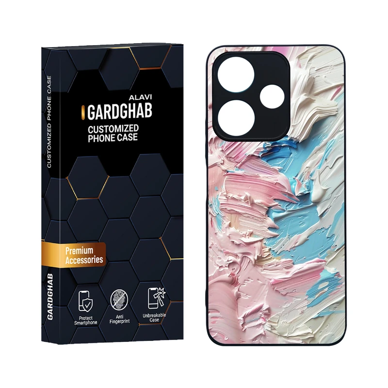 کاور گارد قاب علوی مدل دورژله ای هنری مناسب برای گوشی موبایل شیائومی Redmi 13 4G / 5G