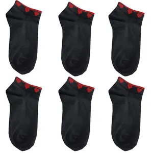 جوراب مدل مچی طرح قلب بسته 6 عددی