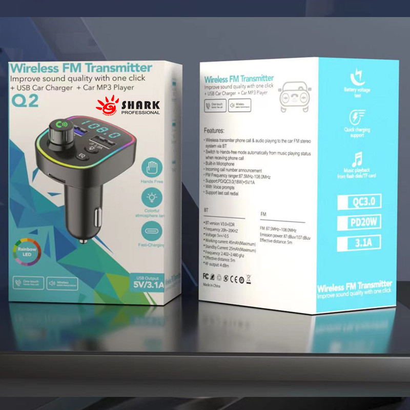 پخش کننده اف ام خودرو شارک مدل Q2