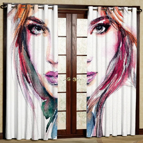 پرده پانچی مدل مخمل کد 6073 سایز 280x140 سانتی متر