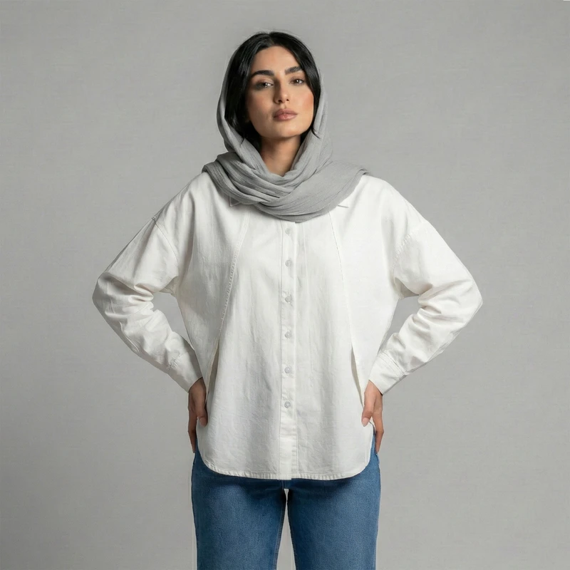 شومیز آستین بلند یقه برگردان زنانه تولیکا مدل 33113