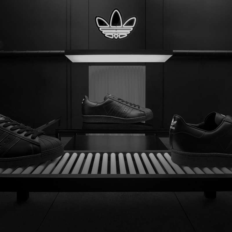 چراغ دیواری نئون دیزاین طرح Adidas-Logo-BL_WHT